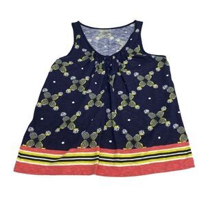 Crown & Ivy sleeveless top Small Petite Pineapple Print